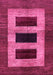 Machine Washable Abstract Pink Modern Rug, wshabs389pnk