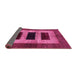 Sideview of Abstract Pink Modern Rug, abs389pnk