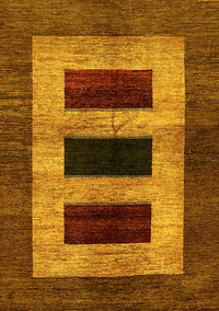 Abstract Yellow Modern Rug, abs389yw