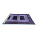 Sideview of Machine Washable Abstract Blue Modern Rug, wshabs389blu