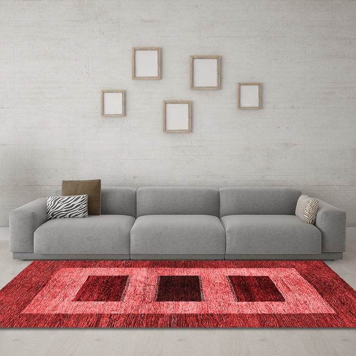 Modern Red Washable Rugs