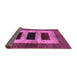 Sideview of Abstract Purple Modern Rug, abs389pur