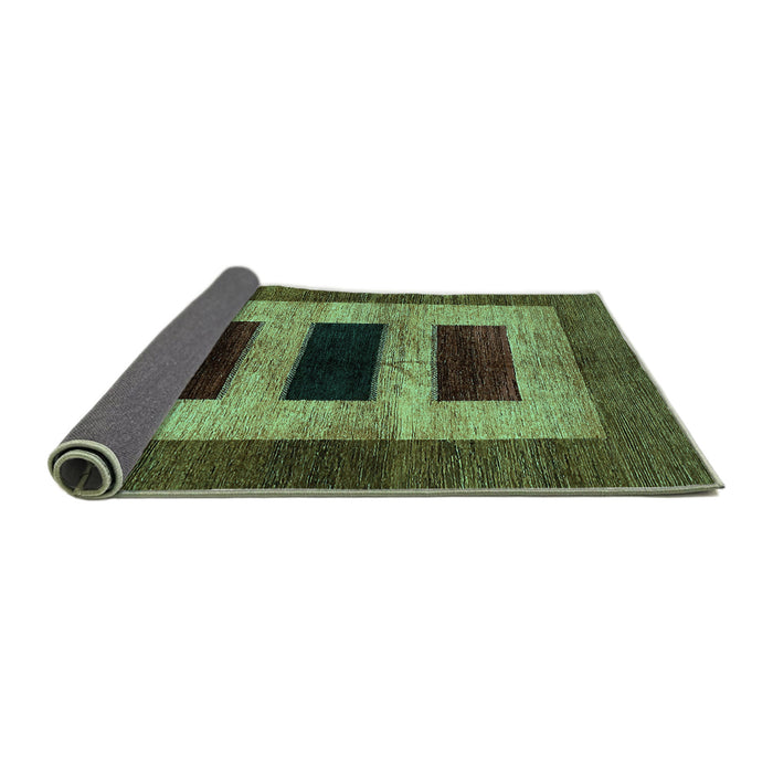 Sideview of Abstract Turquoise Modern Rug, abs389turq