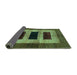 Sideview of Abstract Turquoise Modern Rug, abs389turq