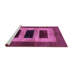 Sideview of Machine Washable Abstract Purple Modern Area Rugs, wshabs389pur