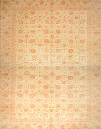 Machine Washable Abstract Orange Rug, wshabs38