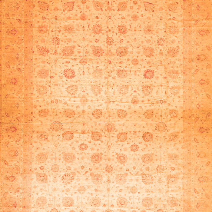 Machine Washable Oriental Orange Traditional Area Rugs, wshabs38org