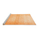 Sideview of Machine Washable Oriental Orange Traditional Area Rugs, wshabs38org