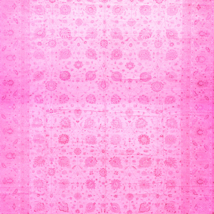 Machine Washable Oriental Pink Traditional Rug, wshabs38pnk