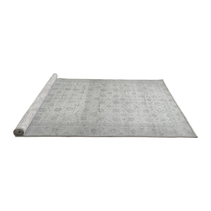 Sideview of Machine Washable Oriental Gray Traditional Rug, wshabs38gry