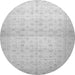 Round Oriental Gray Traditional Rug, abs38gry