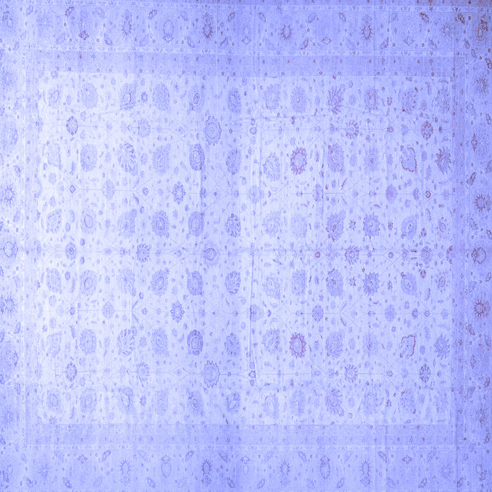 Square Oriental Blue Traditional Rug, abs38blu