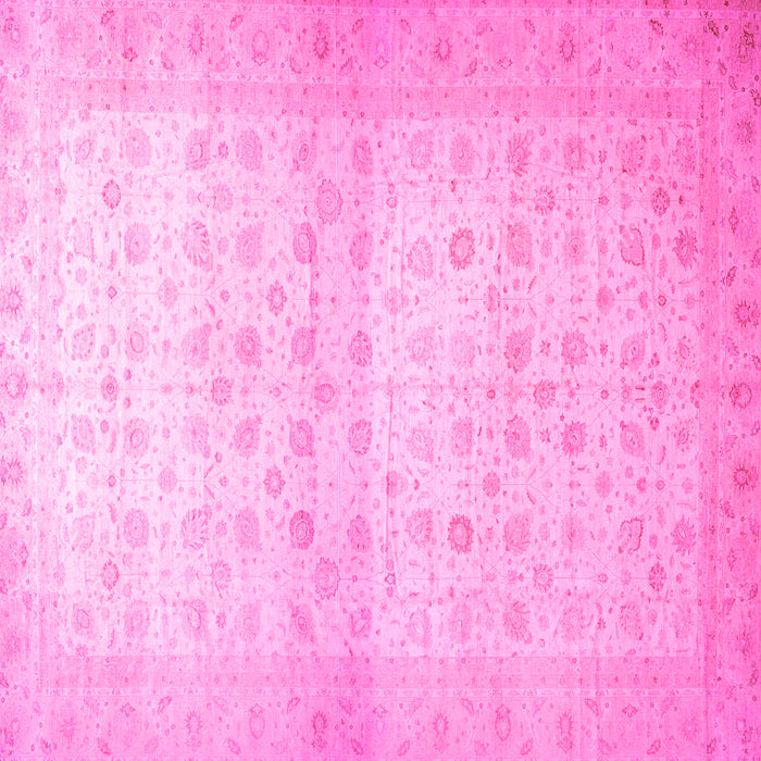Square Oriental Pink Traditional Rug, abs38pnk