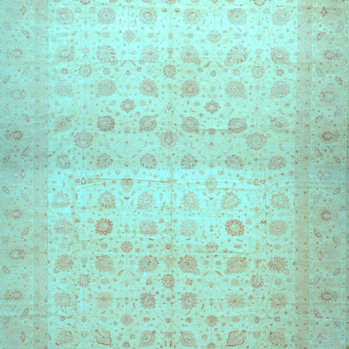Machine Washable Oriental Light Blue Traditional Rug, wshabs38lblu