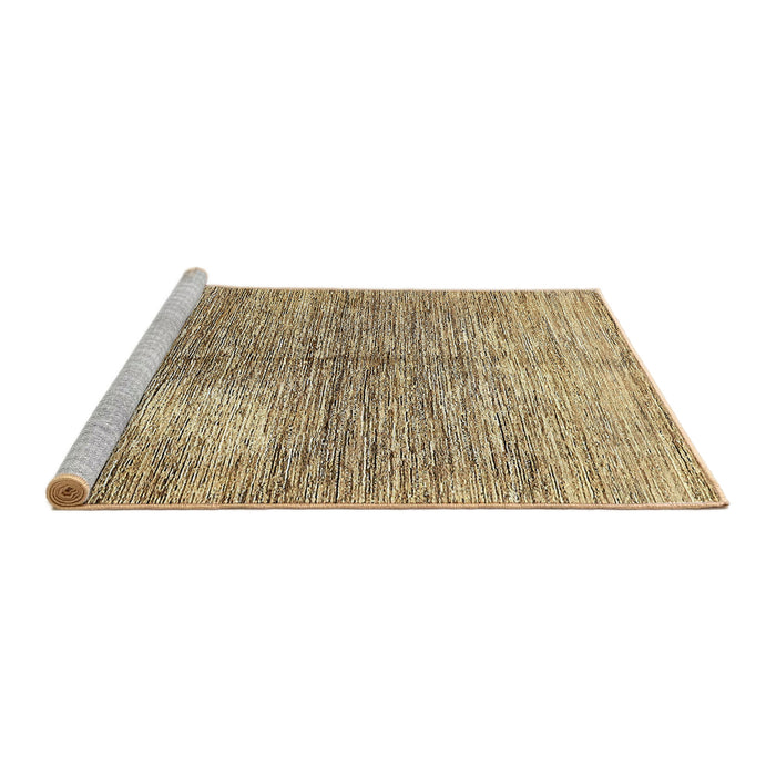 Sideview of Machine Washable Abstract Brown Gold Rug, wshabs390