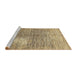 Sideview of Machine Washable Abstract Brown Gold Rug, wshabs390