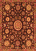 Machine Washable Oriental Orange Traditional Area Rugs, wshabs3900org