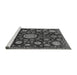 Sideview of Machine Washable Oriental Gray Traditional Rug, wshabs3900gry