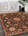 Abstract Red Oriental Rug in Family Room, abs3900