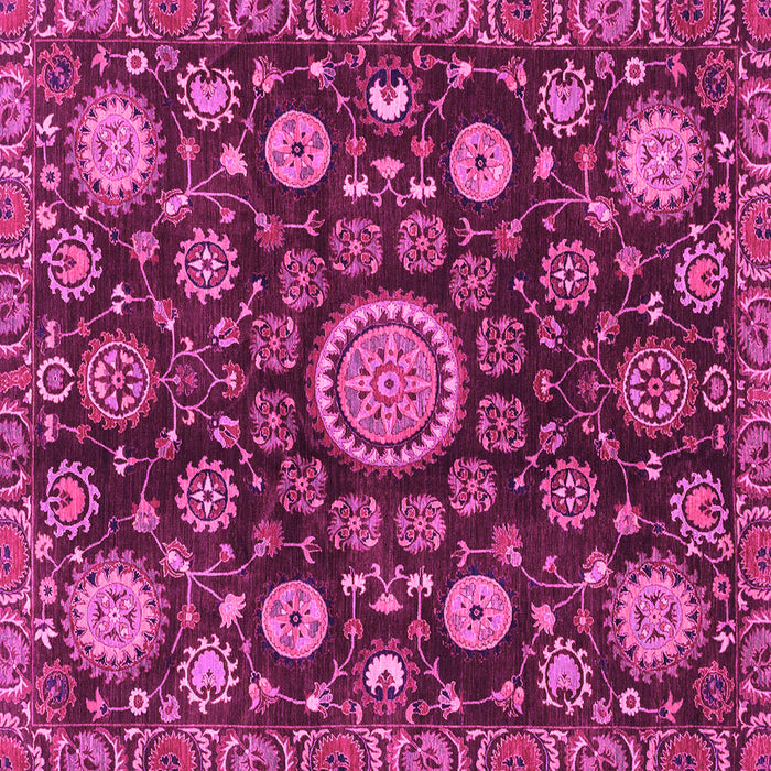 Square Machine Washable Oriental Pink Traditional Rug, wshabs3900pnk