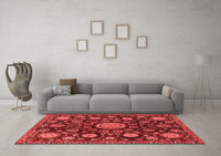 Machine Washable Oriental Red Traditional Rug, wshabs3900red