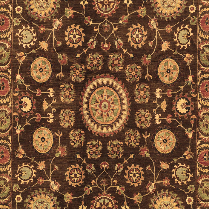 Machine Washable Oriental Brown Traditional Rug, wshabs3900brn