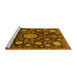 Sideview of Machine Washable Oriental Yellow Traditional Rug, wshabs3900yw