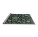 Sideview of Machine Washable Oriental Light Blue Traditional Rug, wshabs3900lblu