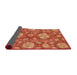 Sideview of Abstract Neon Red Modern Rug, abs3901