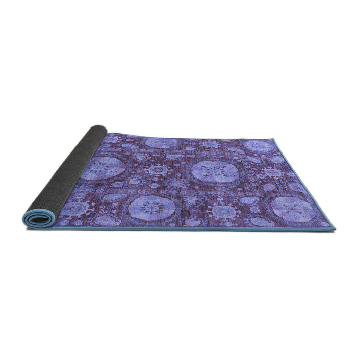 Sideview of Abstract Blue Modern Rug, abs3901blu