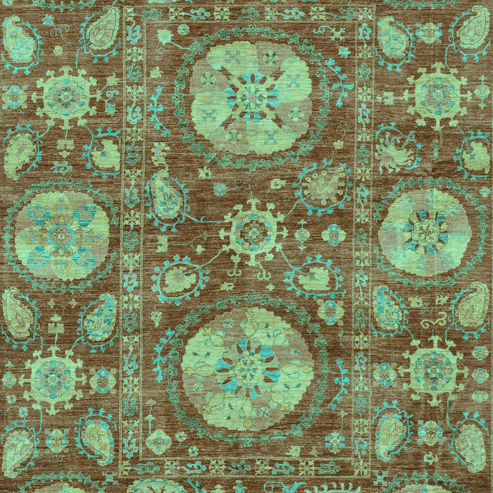 Machine Washable Abstract Turquoise Modern Area Rugs, wshabs3901turq