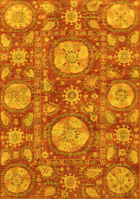 Abstract Yellow Modern Rug, abs3901yw