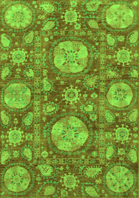 Abstract Green Modern Rug, abs3901grn