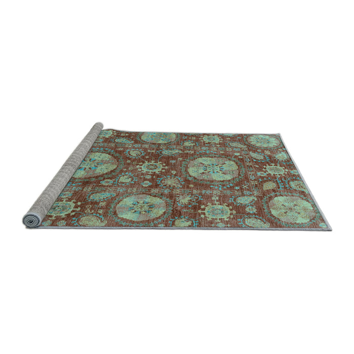 Sideview of Machine Washable Abstract Light Blue Modern Rug, wshabs3901lblu