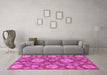 Machine Washable Abstract Purple Modern Area Rugs in a Living Room, wshabs3901pur