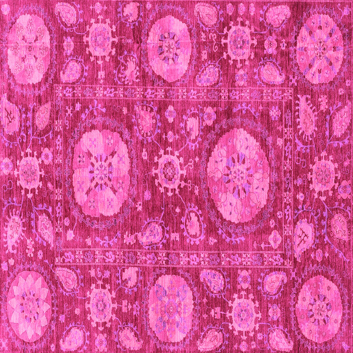 Square Machine Washable Abstract Pink Modern Rug, wshabs3901pnk
