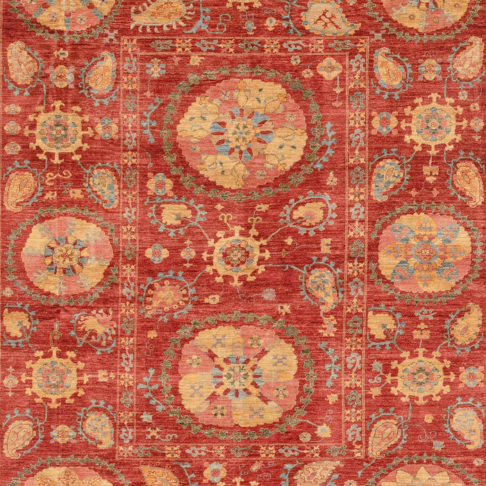 Machine Washable Abstract Neon Red Rug, wshabs3901