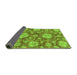 Sideview of Abstract Green Modern Rug, abs3901grn