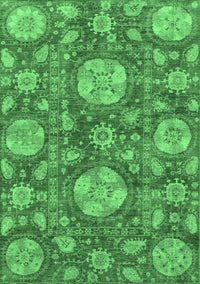 Abstract Emerald Green Modern Rug, abs3901emgrn