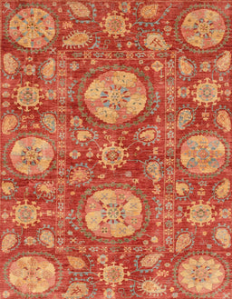Abstract Neon Red Modern Rug, abs3901
