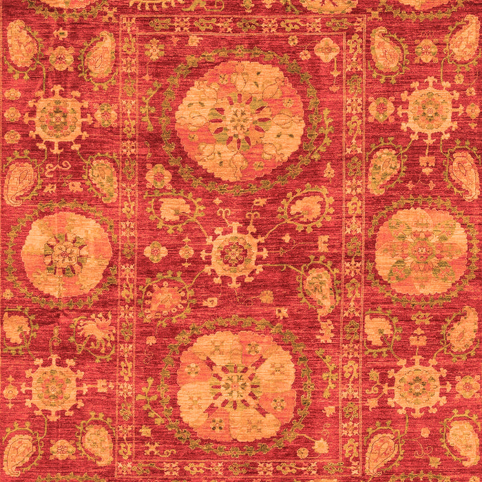 Machine Washable Abstract Orange Modern Area Rugs, wshabs3901org