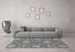 Machine Washable Abstract Gray Modern Rug in a Living Room,, wshabs3901gry