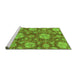 Sideview of Machine Washable Abstract Green Modern Area Rugs, wshabs3901grn