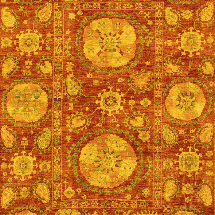 Machine Washable Abstract Yellow Modern Rug, wshabs3901yw