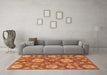 Machine Washable Abstract Brown Modern Rug in a Living Room,, wshabs3901brn