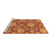 Sideview of Machine Washable Abstract Brown Modern Rug, wshabs3901brn