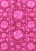 Machine Washable Abstract Pink Modern Rug, wshabs3901pnk