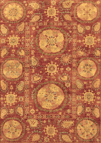 Abstract Brown Modern Rug, abs3901brn