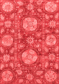 Abstract Red Modern Rug, abs3901red