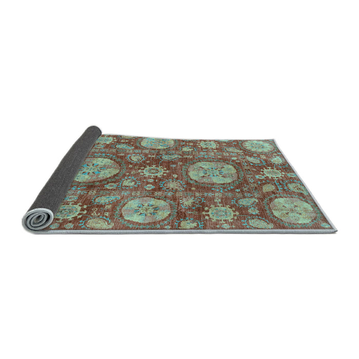 Sideview of Abstract Light Blue Modern Rug, abs3901lblu